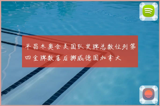平昌冬奥会美国队奖牌总数位列第四金牌数落后挪威德国加拿大